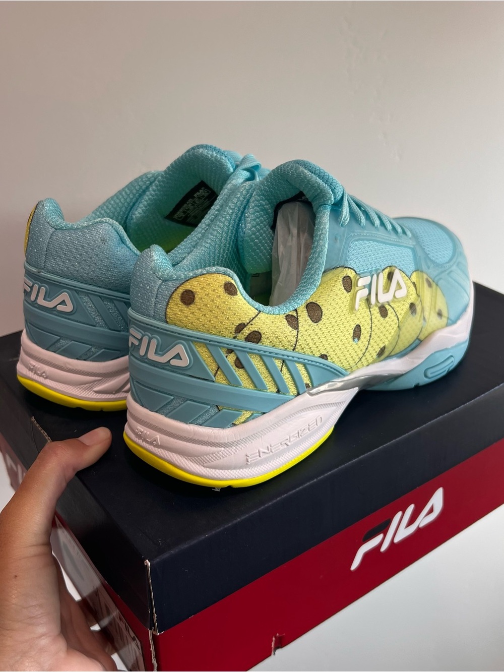FILA Blue Yellow Tennis Pickleball Sneakers NWT